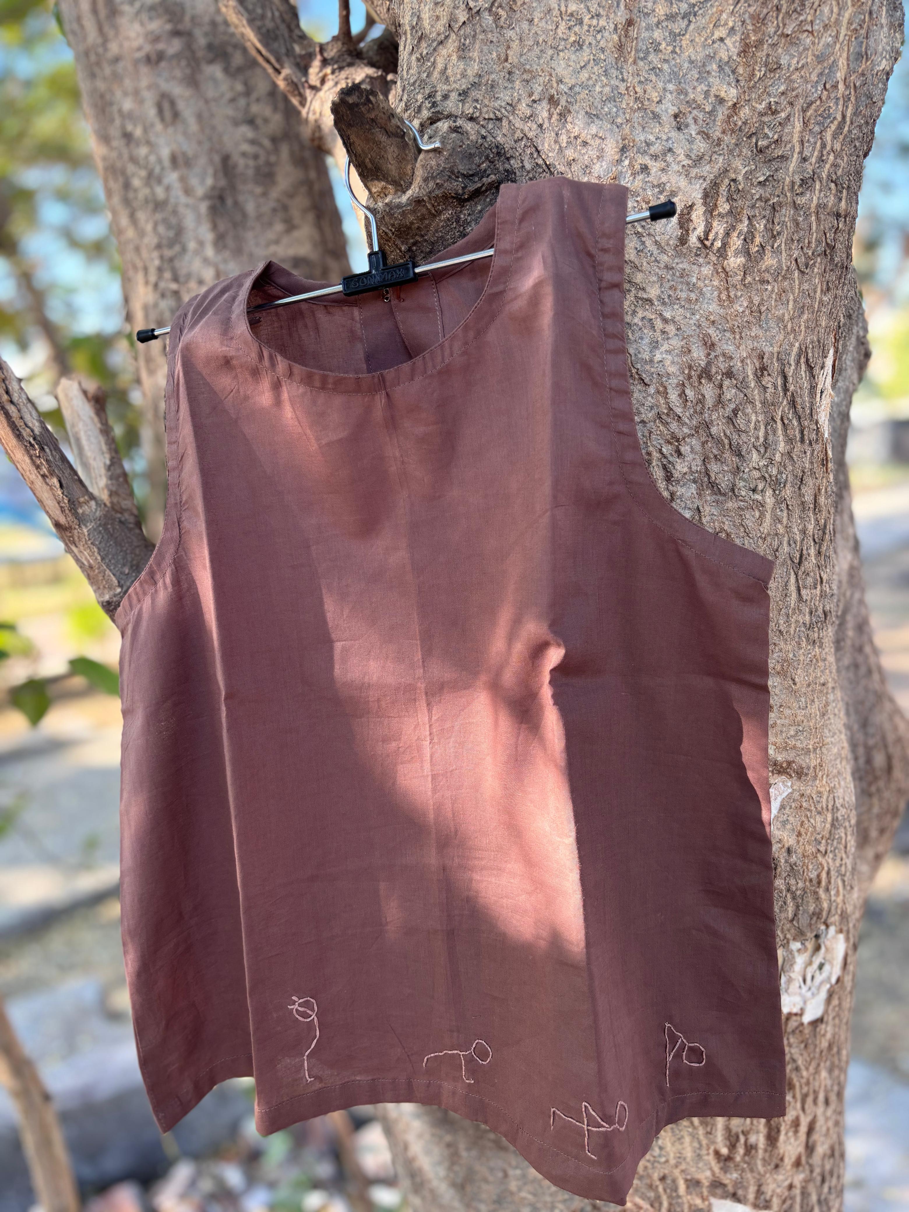 Yoga-Inspired brown top