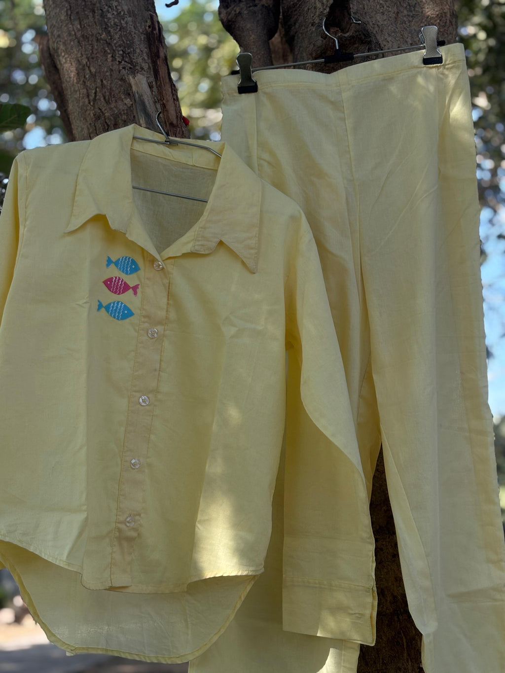 The Solis Fish-Embroidered co-ord set