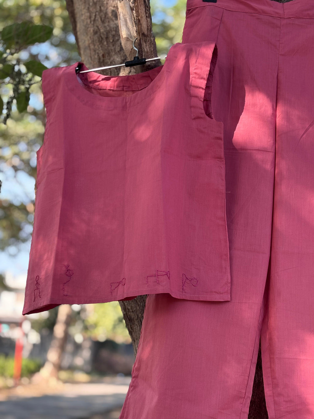 Yoga-Inspired Mauve Co-ord Set