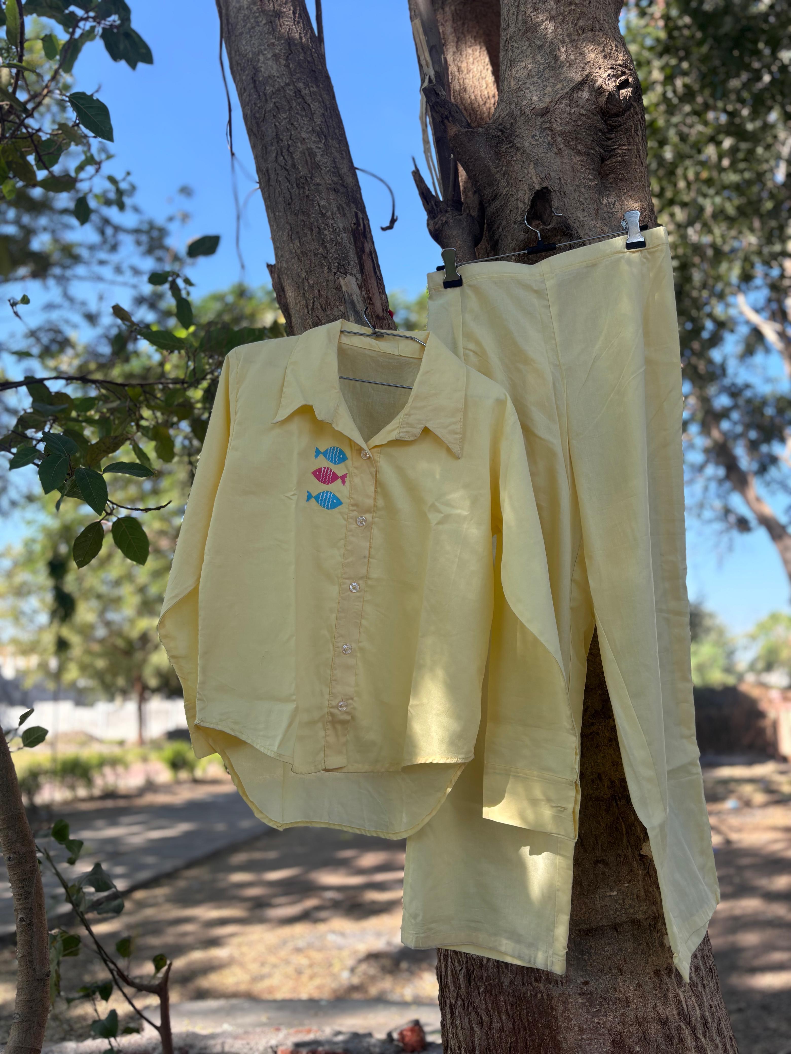 The Solis Fish-Embroidered co-ord set