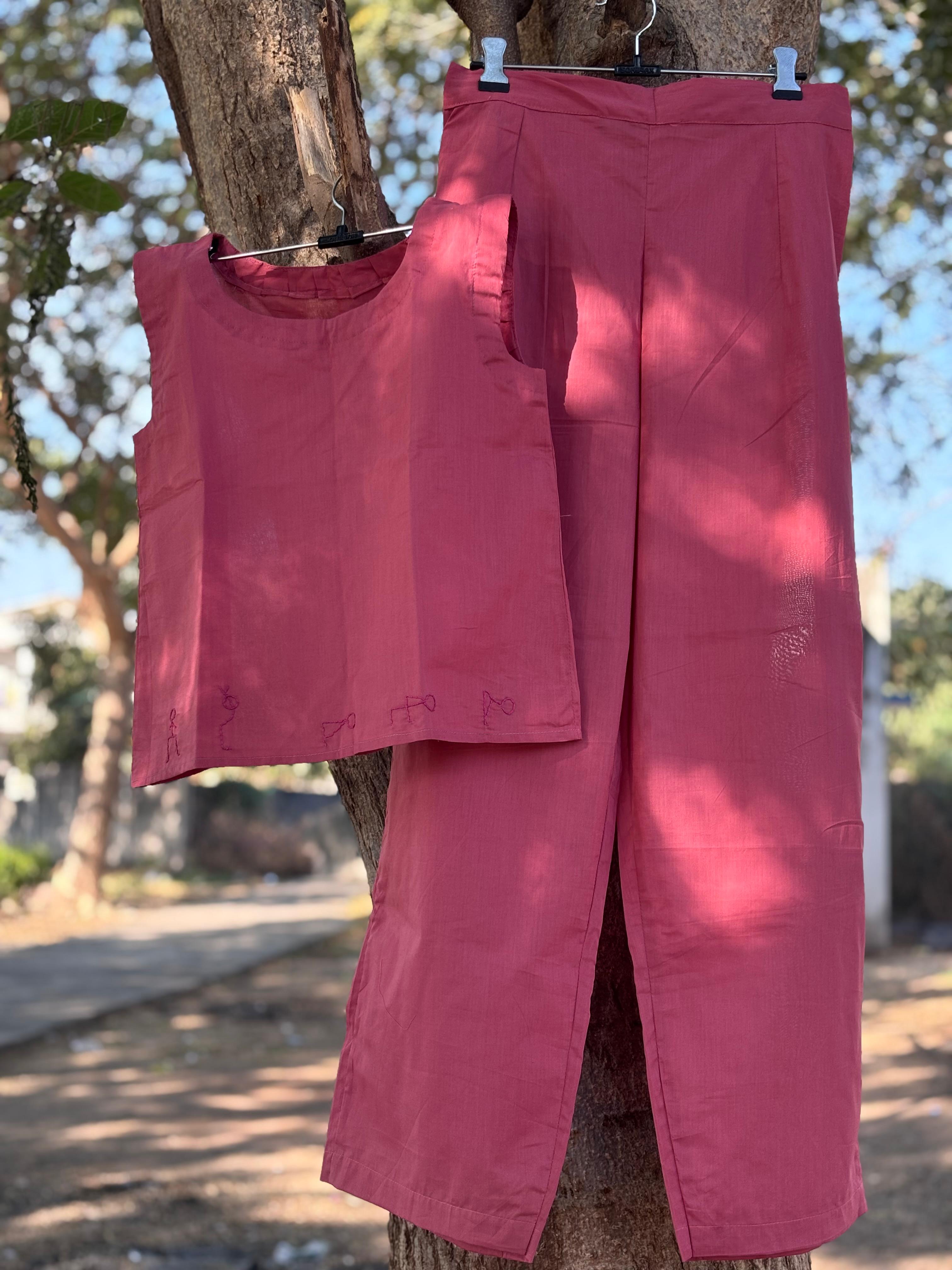 Yoga-Inspired Mauve Co-ord Set