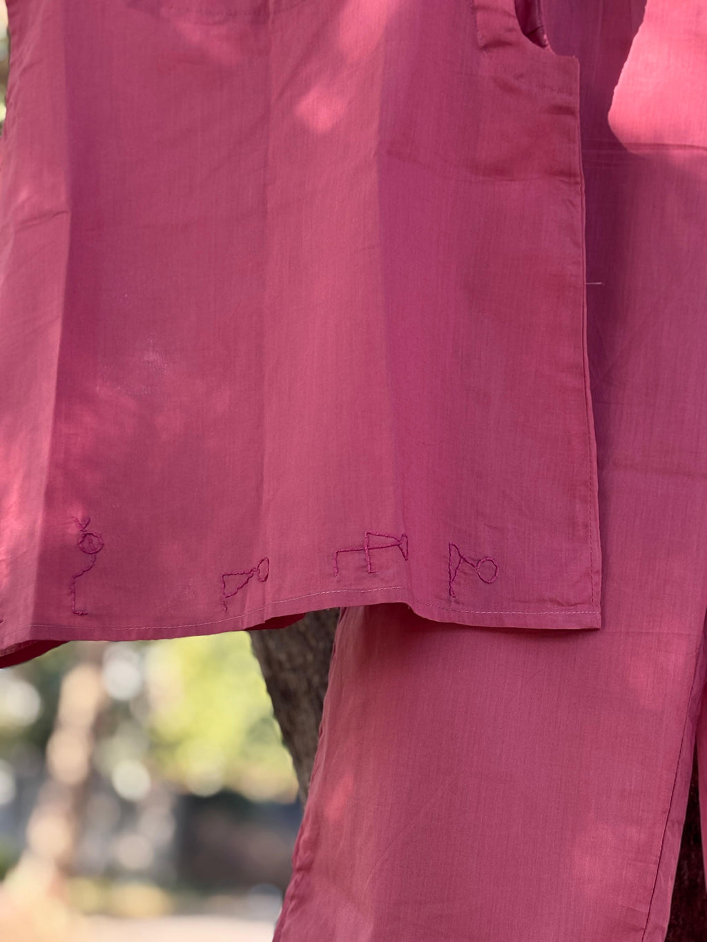 Yoga-Inspired Mauve Co-ord Set